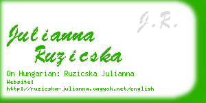 julianna ruzicska business card